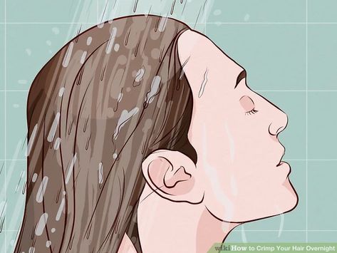 3 Ways to Crimp Your Hair Overnight - wikiHow How To Crimp Hair, Crimp Hair, Kool Aid Hair, Moisturizing Hair Mask, Hair Overnight, Bright Highlights, Crimped Hair, Anti Dandruff Shampoo, Tight Curls