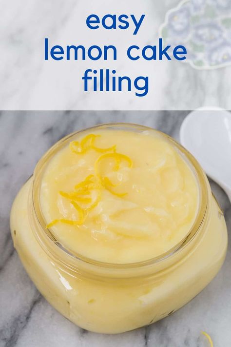 Lemon Filling Recipe, Lemon Custard Tart, Easy Lemon Cake, Lemon Cake Filling, Lemon Cake Easy, Lemon Mug Cake, Cake Filling Recipes, Cake Filling, Lemon Curd Filling