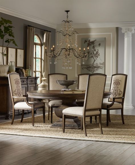 Rhapsody Formal Dining Room Group by Hooker Furniture 72 Inch Round Dining Table, 60 Round Dining Table, Dining Room Table And Chairs, Formal Dining Room Sets, Wood Dining Room Set, Round Dining Room Sets, Round Pedestal Dining, Round Pedestal Dining Table, Round Dining Room Table