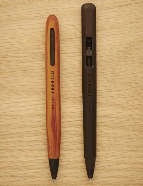 Miidori Wooden Pens Wooden Pens, Pen Projects, Stationery Brand, Stationery Obsession, Writing Accessories, Wooden Pen, Wood Pens, Japanese Stationery, Pen Design