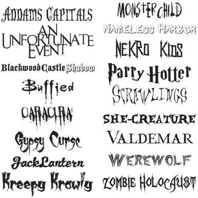 Book Fonts, Halloween Fonts Alphabet, Fall Fonts, Scary Font, Computer Font, Halloween Logo, Halloween Font, Countdown Sign, Halloween Writing