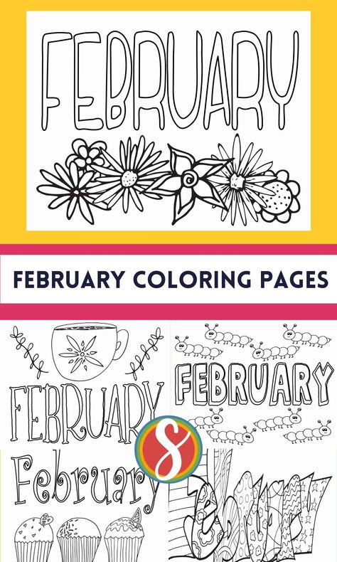 Free February Coloring Pages — Stevie Doodles Free Printable Coloring Pages February Colors, Earth Day Coloring Pages, Name Coloring Pages, Snowman Coloring Pages, New Year Coloring Pages, Mothers Day Coloring Pages, Free Christmas Coloring Pages, Father's Day Printable, Valentines Day Coloring Page