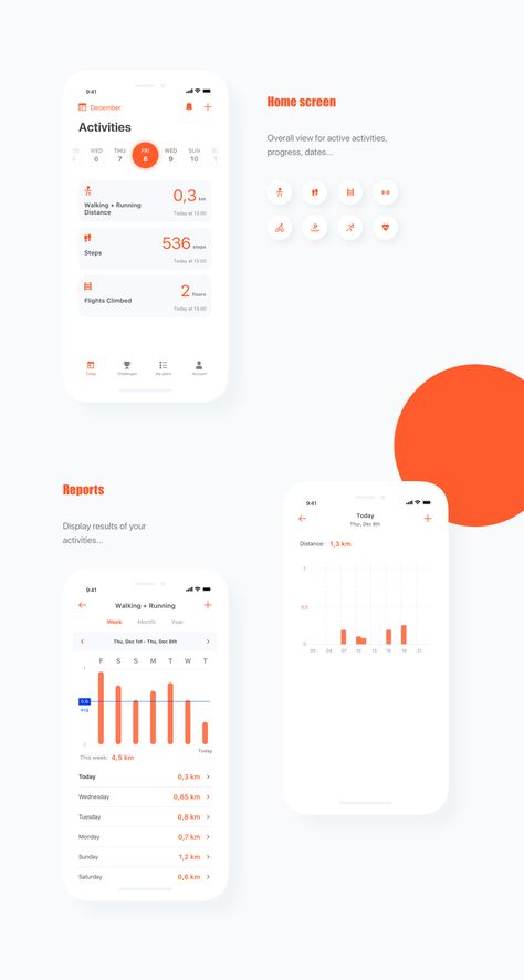 Fitness Tracker App, Fitness Tracking App, Running Distance, Ui Ux 디자인, Apple Health, Tracking App, Fitness App, Mobile Ui Design, Ios Design