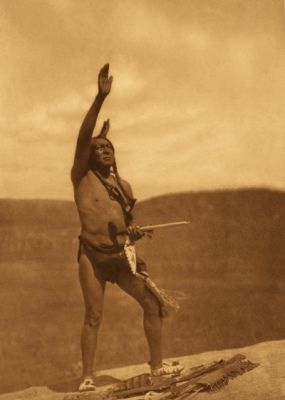 Invocation, by Edward Curtiss [1917] (Public Domain Image) Shamanic Rattle, Greyhound Statues, Edward S Curtis, Edward Curtis, Native American Spirituality, Sioux Indian, Wilde Westen, Native American Photos, Native American Peoples