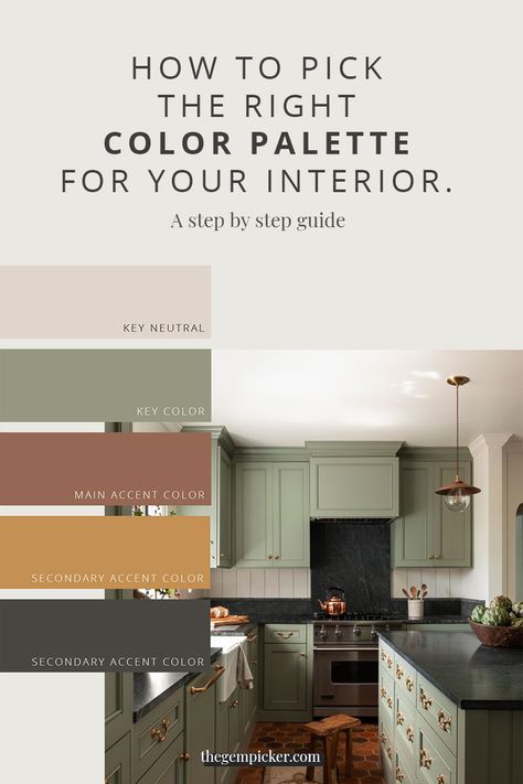 How to pick the right color palette for your interior. | The Gem Picker House Paint Pallet Interior, Interior House Palette, Interior Colour Pallet, How To Use A Color Palette, Interior Design Color Pallets, Triad Color Palette, Color Palette For Interior Design, Color Palette For Home Interiors, Home Color Pallets Interior