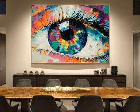 Eye Art Painting Abstract, Large Canvas Art Abstract, Office Painting, Fall Canvas Painting, Black Canvas Paintings, Art Gallery Interior, Christmas Paintings On Canvas, Canvas For Beginners, Cute Canvas Paintings