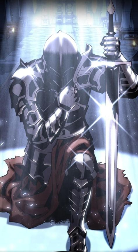 Action Manhwa, Knight King, Pillars Of Eternity, Galaxy Wallpaper Iphone, The Knight, Knight Art, A God, Blackest Knight, Manga Characters