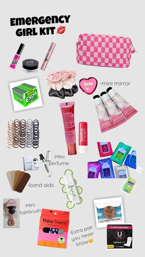 Tips For Freshman In High School, Kit For School, 7th Grade Tips, Emergency Kit For Girls, School Emergency Kit, School Backpack Essentials, Girl Kit, Middle School Survival, School Survival Kits