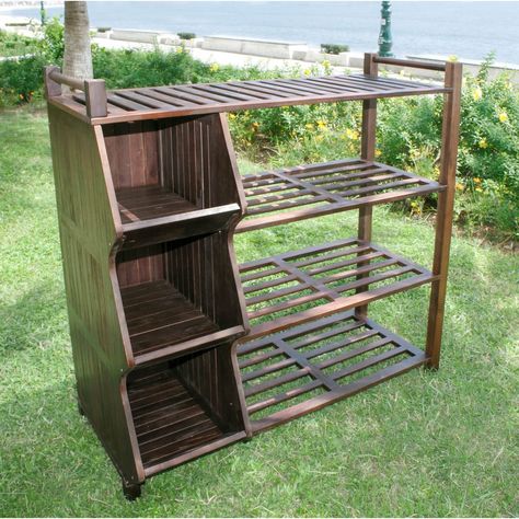 Outdoor Shoe Rack, Shoe Rack Outdoor, Diy Shelves Design, Pallet Artwork, Egg House, Space Saving Shoe Rack, Cedar Furniture, Outdoor Organization, Basic Necessities