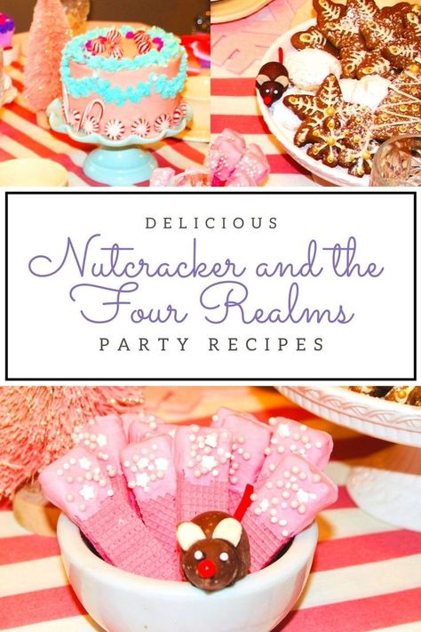 Nutcracker 4 Realms, Barbie Nutcracker Birthday Party, The Nutcracker Themed Party, Nutcracker Christmas Party Food, Nutcracker Dinner Party, Nutcracker Themed Party Food, Nutcracker Themed Food, Nutcracker Snacks, Nutcracker Food Ideas