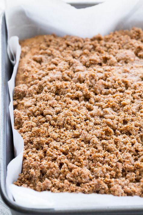 Paleo Cinnamon Coffee Cake, Paleo Coffee Cake Muffins, Paleo Sweet Breakfast, Grain Free Coffee Cake, Gf Df Coffee Cake, Cassava Flour Coffee Cake, Paleo Cinnamon Bread, Paleo Crumble Topping, Gluten Free Dairy Free Coffee Cake