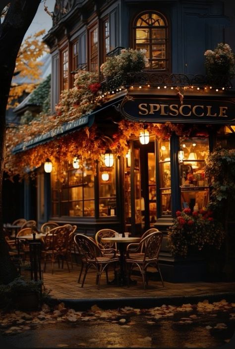 Perspective Grids, European Streets, 3d Perspective, Cafe Exterior, Awkward Family Photos, Fall Mood, Coffee Shops Interior, Heart Of Europe, Cozy Cafe