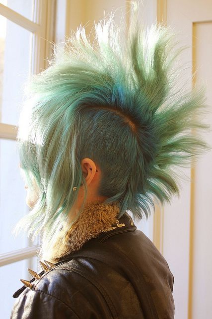 Mohawk | Flickr - Photo Sharing! Girl Mohawk, Long Mohawk, Short Punk Hair, Forced Haircut, Undercut Long Hair, Mohawks, Hot Hair Colors, Dyed Hair Inspiration, Punk Hair