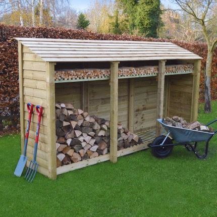 Range Bûches, Firewood Storage Outdoor, Sloping Roof, Firewood Shed, Storage Outdoor, Firewood Logs, Log Store, Fire Wood, Wood Store