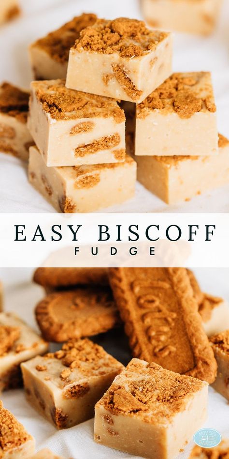 Biscoff Slice Recipes, Biscoff Fudge Recipe, Easy Biscoff Desserts, Tiramisu Fudge, Best Fudge Recipes Ever, Easy Fudge Recipe 3 Ingredients, Biscoff Treats, Cookie Butter Fudge, Biscuit Fudge