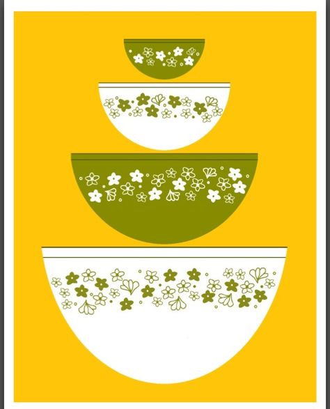 Custom print, Pyrex, Spring Blossom Green Spring Blossom Pyrex, Pyrex Spring Blossom, Pyrex Kitchen, Holding Pen, Antique Booth Ideas, Mid Century Furnishings, Thrift Store Decor, Crazy Daisy, Kitchen Fun