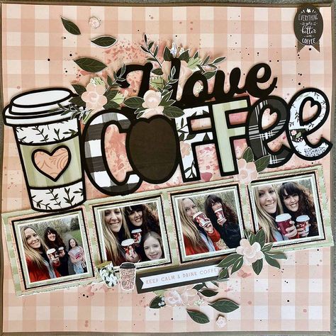 Coffee cup Cut File for scrapbooking Free Layered Svg, Virtual Tip Jar, Echo Park Layouts, Beautiful Scrapbook Layouts, Christmas Scrapbook Layouts, Scrapping Ideas, Tip Jar, Scrapbooking Pages, Coffee With Friends