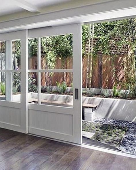 25 Gorgeous Garage Doors | COCOCOZY French Door Interior, Rustic Patio Furniture, French Doors With Screens, Sas Entree, Glass Door Design, Sliding French Doors, Sliding Screen Doors, Door Room, French Door Curtains