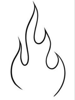 Flame Coloring Page, Flame Line Drawing, Easy Flames Drawing, Tattoo Fogo, Flame Tattoo Design, Fuego Tattoo, Flame Outline, Flames Drawing, Llama Tattoo