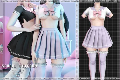 Sims4 School Uniform, School Uniform Sims 4 Cc, Sims 4 School Uniform, School Uniform Design, Aries Wallpaper, Japanese Uniform, Sims 4 Anime, Free Sims 4, Sims 4 Cc Folder