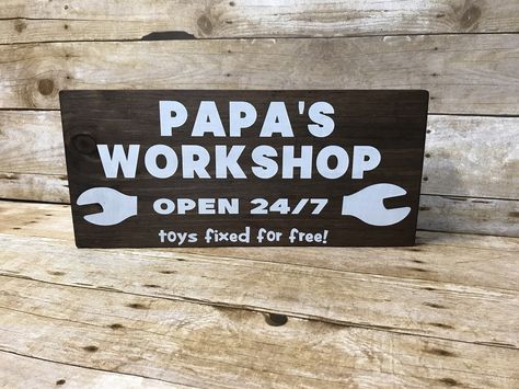 Snarky Signs, Engraved Crafts, Gifts For Grandma From Grandkids, Unnecessary Necessities, Christmas Gifts For Grandparents, Best Gifts For Grandparents, Pallet Signs Diy, Workshop Sign, Kids Christmas Gifts