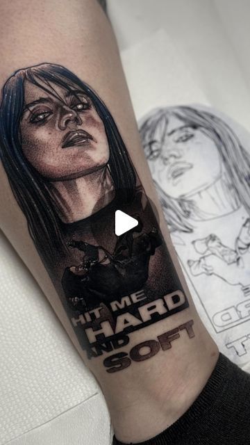 Jess Reef on Instagram: "𝐻𝒾𝓉 𝑀𝑒 𝐻𝒶𝓇𝒹 𝒜𝓃𝒹 𝒮𝑜𝒻𝓉 Thank you so much, Natalie!  It took us 6 playthroughs of Hit Me Hard And Soft if anyone is wondering how long this took! Tag @billieeilish for us fangirls 💙 If you listened to the album already, drop your favorite song below! Personally, I can’t get enough of Bittersuite and Blue (in order, of course!)" Tiktok Tattoo, Soft Tattoo, Favorite Song, Tattoos And Piercings, Tatting, Fangirl, Piercings, Take That, Tattoos