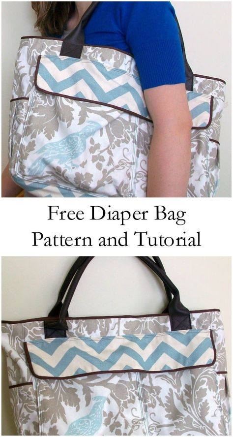 Diaper Bag Pattern Free, Diaper Bag Pattern, Diaper Bag Sewing Pattern, Brows Tutorial, Diy Diaper Bag, Baby Sewing Patterns Free, Trendy Sewing Patterns, Bag Pattern Free, Trendy Sewing