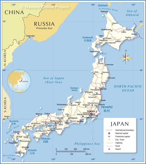 Nations Online Project - About Japan, the country, the culture, the people. Images, maps, links, and background information Art Schedule, Asia Geography, Ottoman Flag, Cambodia Map, Vacation Japan, Map Of Japan, Singapore Map, Vietnam Map, Usa Maps