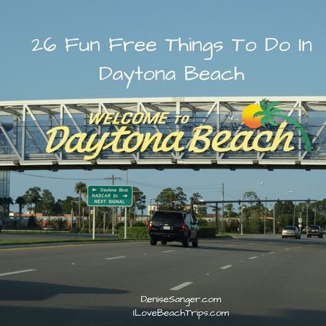 Fun AND Free? YES! Find out more here: https://denisesanger.com/26-fun-free-things-to-do-in-daytona-beach/ Florida Activities, Things To Do In Florida, Solo Adventure, Daytona Beach Florida, Florida City, Ormond Beach, New Smyrna Beach, Boat Rental, Free Things To Do