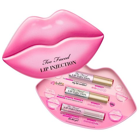 Lip Injection Plump Challenge Instant & Long-Term Lip Plumper Set - Too Faced | Sephora Extreme Lip Plumper, Lip Plumpers, Sephora Holiday, Abdominal Binder, Lip Injection Extreme, Holiday Lip, Fuller Lips, Lip Plumping, Bare Lip