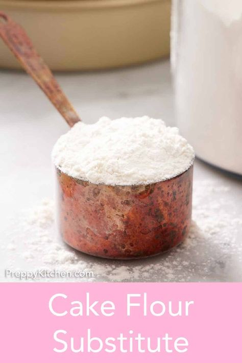 Diy Cake Flour How To Make, Substitute For Cake Flour, What Is Cake Flour, Cake Flour Recipe, Cake Flour Substitute, Bake Something, Flour Substitute, Flour Alternatives, Light Cakes