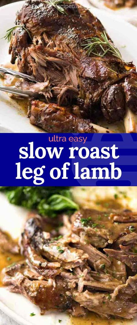 Slow Cooker Leg Of Lamb Recipe, Slow Cooker Leg Of Lamb, Slow Cooker Lamb Roast, Lamb Roast Recipe, Roast Leg Of Lamb, Lamb Leg Recipes, Slow Roast Lamb, Lamb Dinner, Slow Cooker Lamb