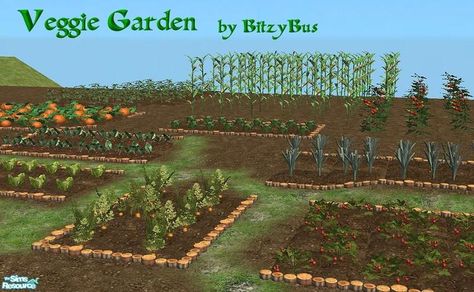 TS2 | BitzyBus: Veggie Garden Deco #thesims2 Sims 2 Hair, Ts2 Cc, Cc Mods, Garden Activities, Vegetable Farming, Free Sims 4, Green Acres, Garden Deco, Sims Community