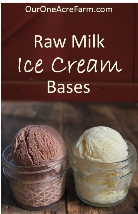 Raw Ice Cream, Goat Milk Recipes, Chocolate Homemade, Vanilla Recipes, Creamy Recipes, Milk Ice Cream, Ice Cream Base, Make Ice Cream, No Dairy Recipes