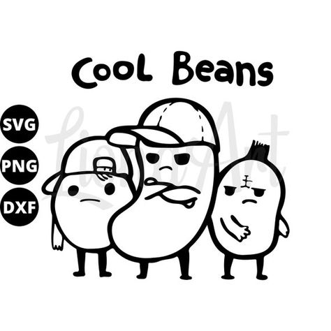 Cool Beans, Jelly Beans, Cuttable Design, Cool Beans T-shirt Design Kids Svg Shirts, T Shirt Design Ideas Art Creative, Svg Shirt Ideas, Cool Decals, Cool Beans, Cricut Stencils, Svg Images, 1 Tattoo, Cricut Craft Room