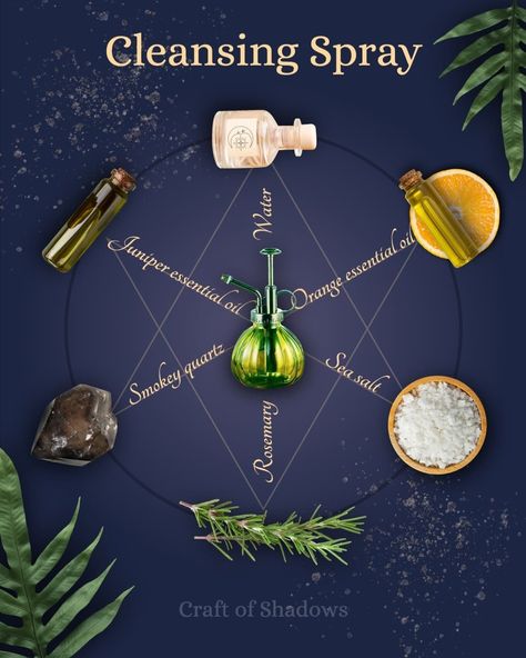 Craft Of Shadows (@craft.of.shadows) • Instagram photos and videos Witchy Recipes, Herbal Witch, Herbal Cleanse, Potions Recipes, Conjure Oil, Cleansing Spray, Witch Herbs, Green Witchcraft, Healing Room