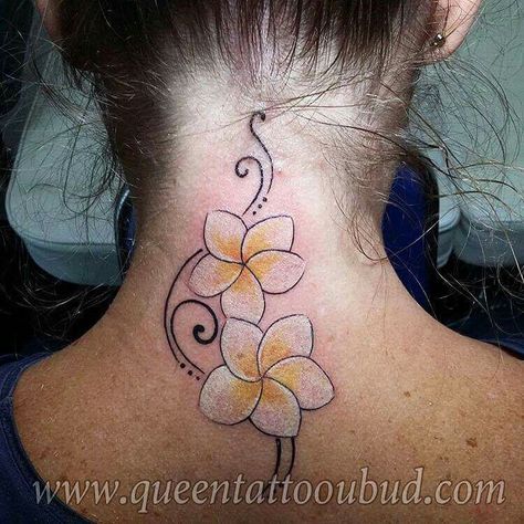 Frangipani Tattoo, Collarbone Tattoo, Queen Tattoo, Heart Tattoos, Tattoo Meaning, Feminine Tattoos, Garden Care, Neck Tattoo, Heart Tattoo