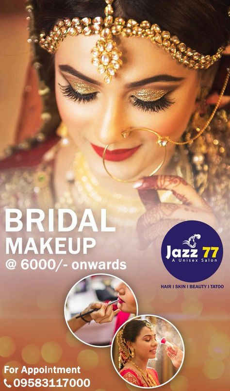 Jazz77UnisexSalon on Twitter | Beauty salon posters, Beauty salon logo, Unisex salon Beauty Parlor Poster, Beauty Parlour Poster Design, Beauty Parlour Banner Design, Pamplet Design, Banner Pics, Makeup Poster, Beauty Salon Posters, Wild Hair Color, Indian Bride Makeup