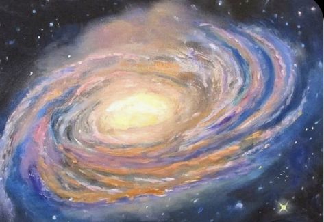 Milky Way Galaxy Painting, Galaxy Drawings, Milkyway Galaxy, Planet Painting, Planet Drawing, Cosmos Art, Arte Van Gogh, Space Painting, Social Art