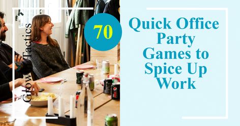 Looking to turn your routine office environment into an epicenter of fun and bonding? Break the monotony with these 70 quick office party games that promise to spice up work! These activities are designed to inject excitement, boost morale, and strengthen teamwork in a uniquely entertaining way. Office Party Games, Office Environment, Office Parties, Office Party, Game Ideas, I Can Do It, Team Building, The Ice, Teamwork