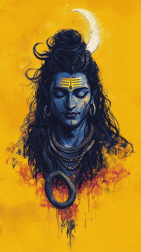 @talonabraxas no Tumblr Shiva Art Painting, Shiv Abstract Painting, Shiva Art Wallpaper, Indian Gods Drawing, Mahadev Dp, Shiv Painting, Shiv Wallpaper, Mahadev Photo, Shivratri Wallpaper