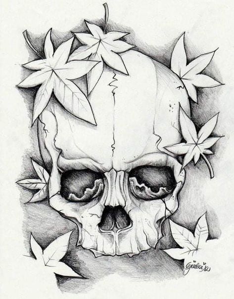 Skull Drawing Sketches, Easy Skull Drawings, Cool Skull Drawings, Skull Sketch, Skull Coloring Pages, Skull Art Drawing, Skulls Drawing, Mermaid Drawings, Tattoo Style Drawings