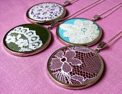 vintage lace pendants Black Lace Candles, Harmony Tattoo, Lace Diy, Lace Crafts, Lace Tattoo, Feed Your Soul, Lace Necklace, Lace Earrings, Lace Jewelry