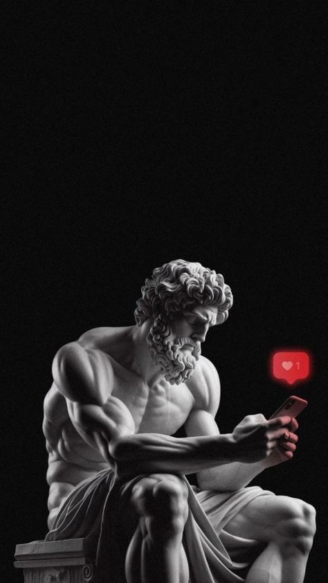 Statue Wallpaper Iphone, Greek Art Wallpaper, Greek Statue Wallpaper, Greek Gods Wallpaper Iphone, Mobile Lock Screen Wallpaper, Stoic Design, Stoicism Wallpaper, Greek God Wallpaper Aesthetic, Sculpture Wallpaper