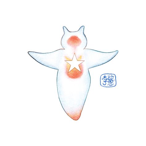 Cute Angel Illustration, Sea Angel Fish, Sea Angel Tattoo, Sea Angel Character Design, Sea Angel Drawing, Sea Angel Oc, Sea Angel Art, Sea Bunny Drawing, Sea Creature Tattoo Ideas