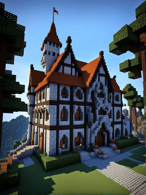 Step back in time and marvel at these 8 amazing Minecraft medieval castle designs that are sure to impress. Whether you're a seasoned builder or just starting out, these designs offer a wealth of inspiration for your own castle creations. #MinecraftBuilds #CastleInspiration #MedievalArchitecture Small Minecraft Castle Blueprints, Minecraft Builds Castle, Castles In Minecraft, Medieval Houses Minecraft, Minecraft Castle Ideas Medieval, Minecraft Midevil House Ideas, Medieval Town Minecraft, Minecraft Castle Walls, Castle In Minecraft