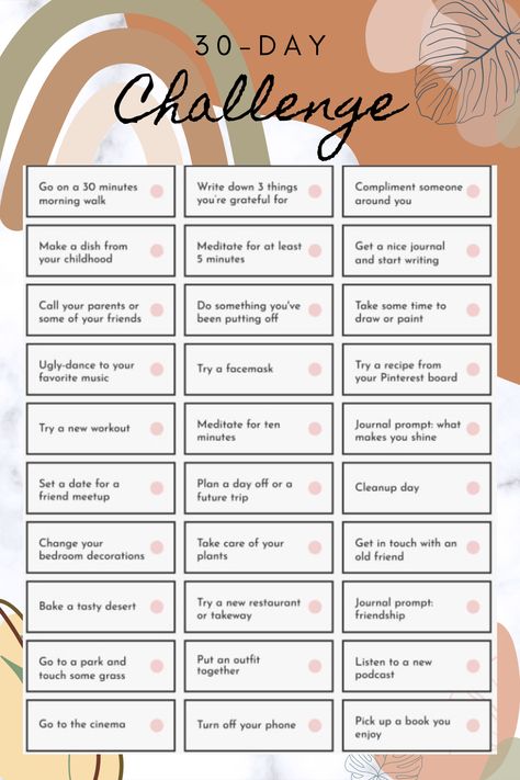 Challenge For Teens, Bingo Challenge, July Challenge, Self Care Challenge, Mental Health Activities, 100 Things To Do, Health Activities, Single People, Daily Challenges