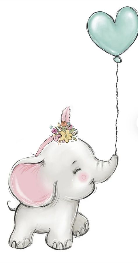 Animal Drawings Elephant, Family Tattoos Ideas, Baby Elephant Drawing, Family Tattoo Ideas, Drawing Baby, Baby Animal Drawings, Baby Elefant, Unisex Baby Shower, Family Tattoo