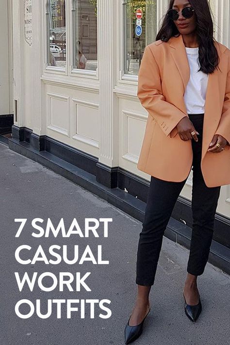 7 Smart Casual Work Outfits Smart Casual Clothes Women, Smart Casual Summer Outfits Women Work Wear, Smart Casual 2023 Women, Casual Work Outfit 2023, 2023 Smart Casual Outfits, Casual Admin Outfits, Smart Casual Outfits For Women Summer, How To Dress Smart Casual Women, Smart Casual Conference Outfit