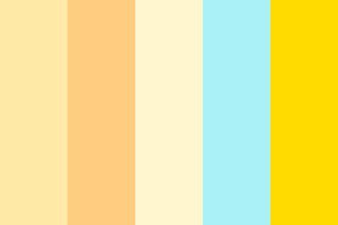 Morning Sunshine Color Palette Morning Colour Palette, Sunny Colour Palette, Here Comes The Sun Color Palette, Sunshine Colour Palette, Sunny Day Color Palette, Sunny Color Palette, Mood Board Yellow, Sunshine Palette, Sunshine Color Palette